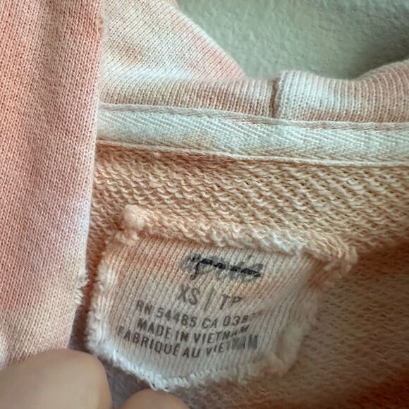 Aerie 90’s Tie Dye Oversized Relaxed Hoodie Pink Peach Boho Comfort Size XS - Picture 3 of 6